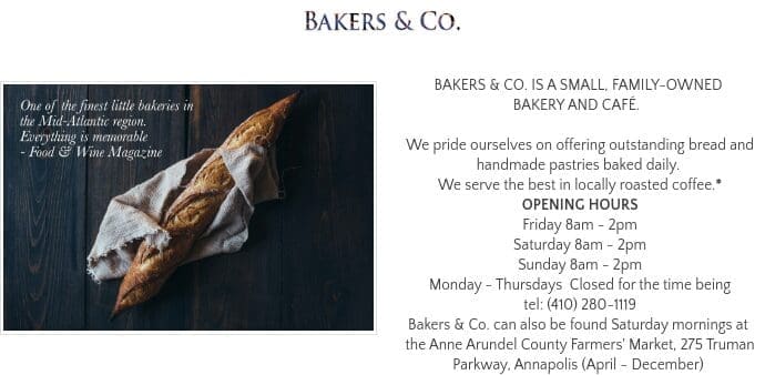 Bakers and Co Quaint French style bakery local attractions